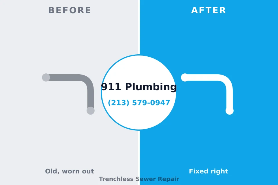 Before and after: plumbing repair Loma, CO
